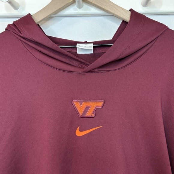 Nike Virginia Tech Hokies Hoodie Football Team Issued XXL Lightweight Polyester - Picture 7 of 13